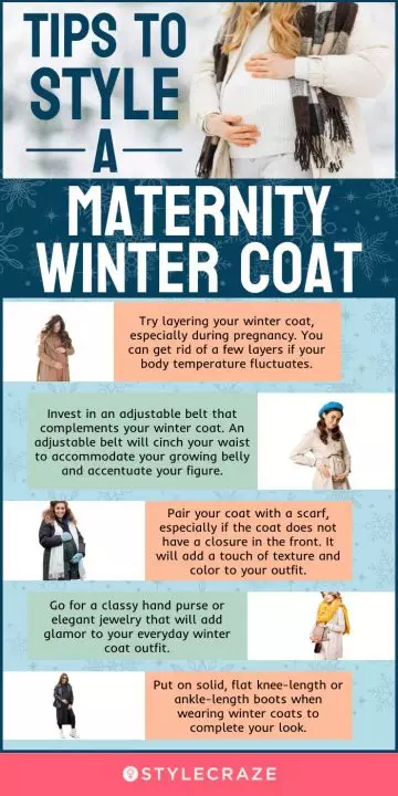 Tips To Style A Maternity Winter Coat (infographic)