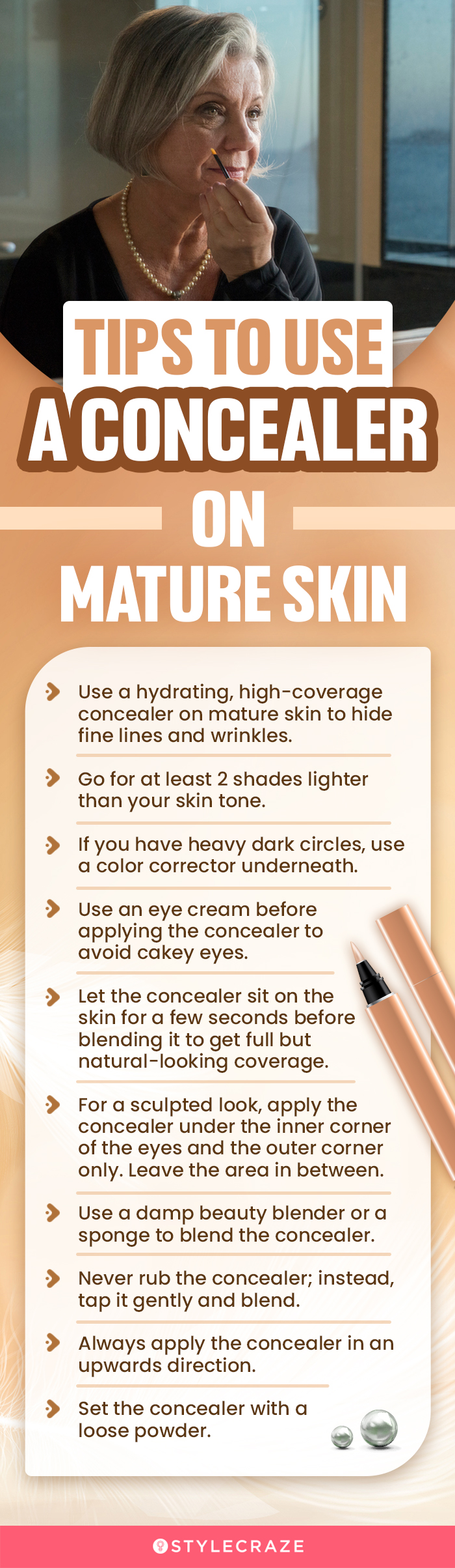 Tips To Use Concealer On Mature Skin (infographic)