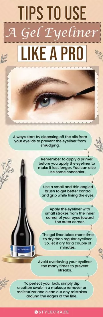 Tips To Use Gel Eyeliner Like A Pro (infographic)