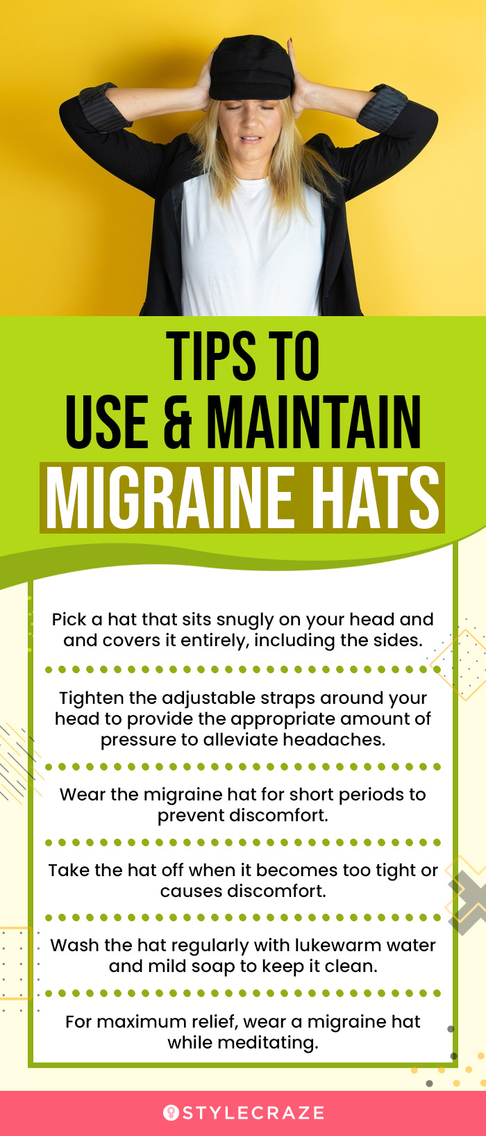 Tips To Use & Maintain Migraine Hats (infographic)