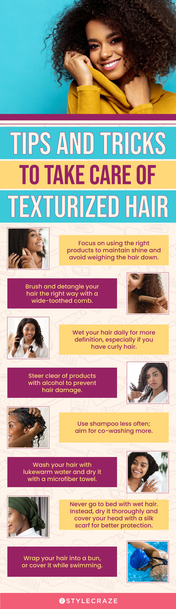 Tips & Tricks To Take Care Of Texturized Hair (infographic)