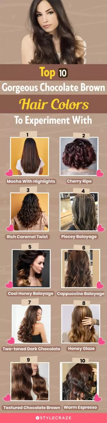 top 10 gorgeous chocolate brown hair colors to experiment with (infographic)
