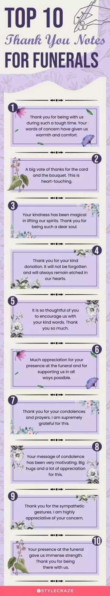 top 10 thank you notes for funeral (infographic)