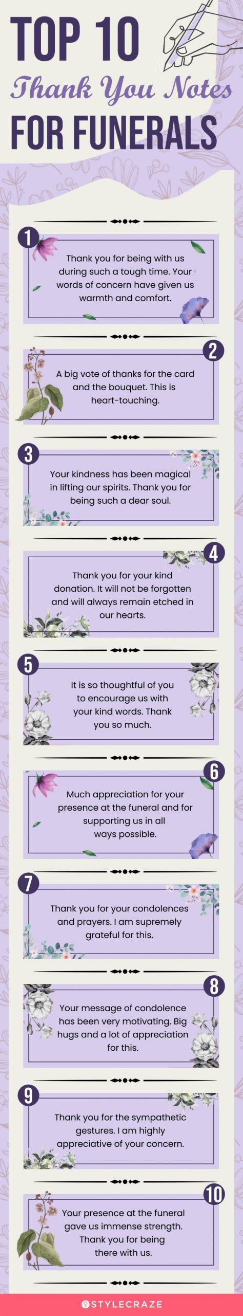 top 10 thank you notes for funeral (infographic)