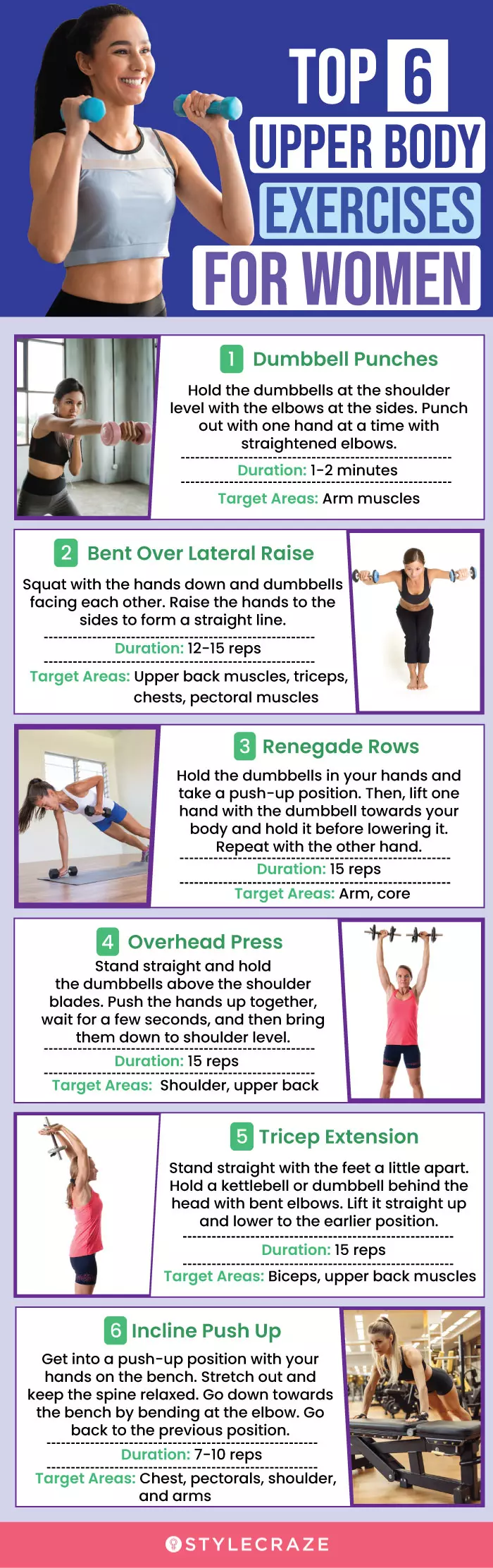 6 upper body exercises sale