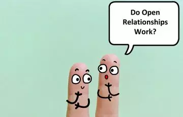 Two fingers implying two people discussing an open relationship
