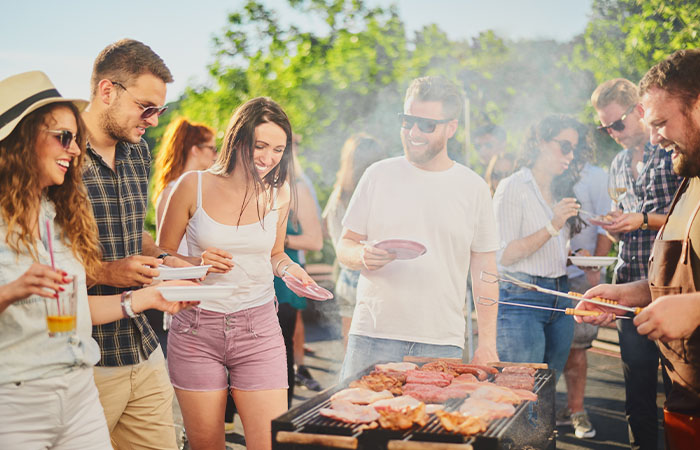 A barbecue party as a 20th birthday idea for him