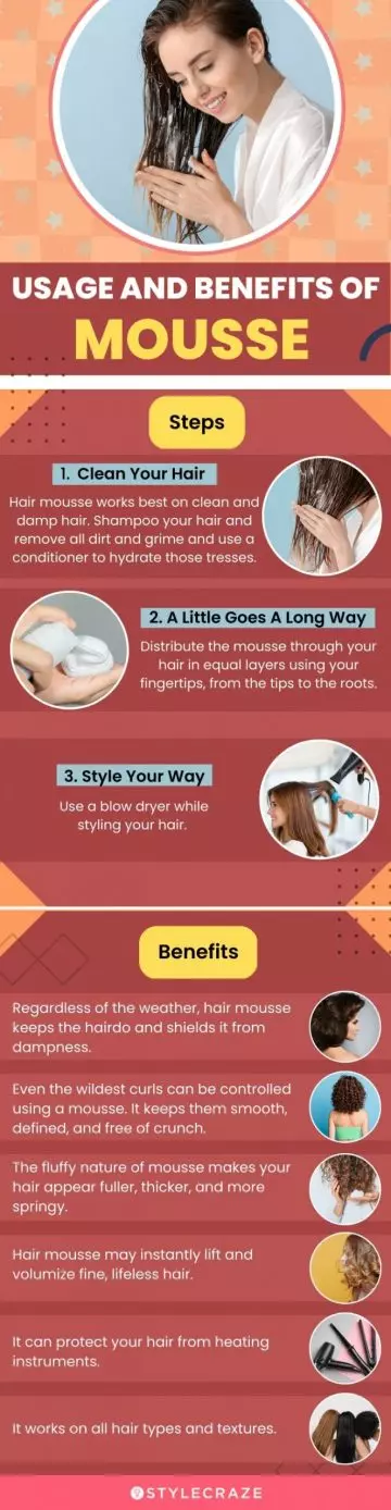 usage and benefits of mousse (infographic)