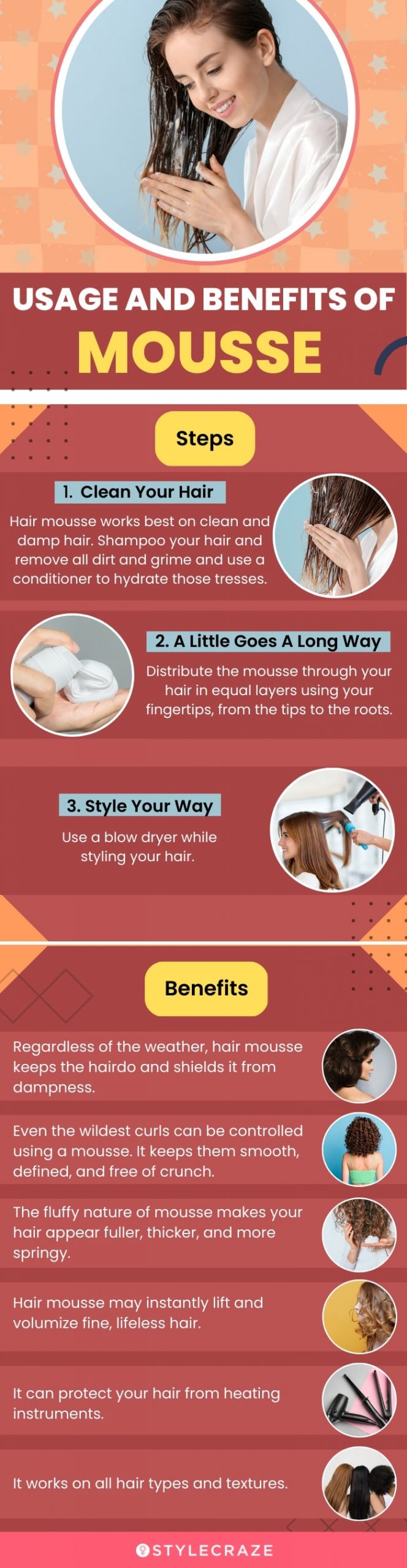 usage and benefits of mousse (infographic)