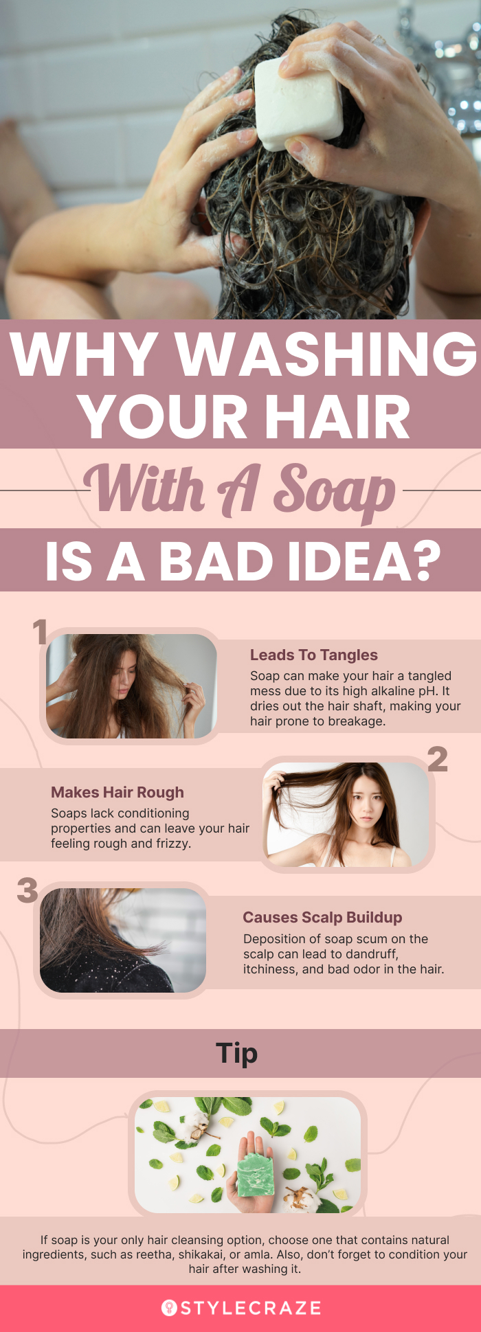 why washing your hair with a soap is a bad idea (infographic)
