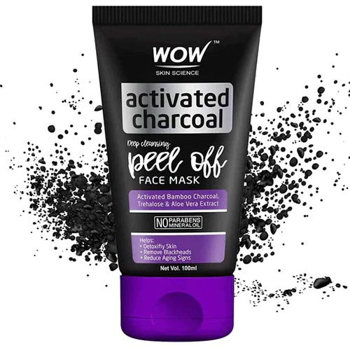 WOW Skin Science Activated Charcoal Peel Off Mask For Blackheads