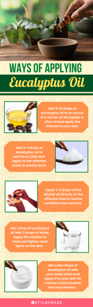 Ways Of Applying Eucalyptus Oil (infographic)