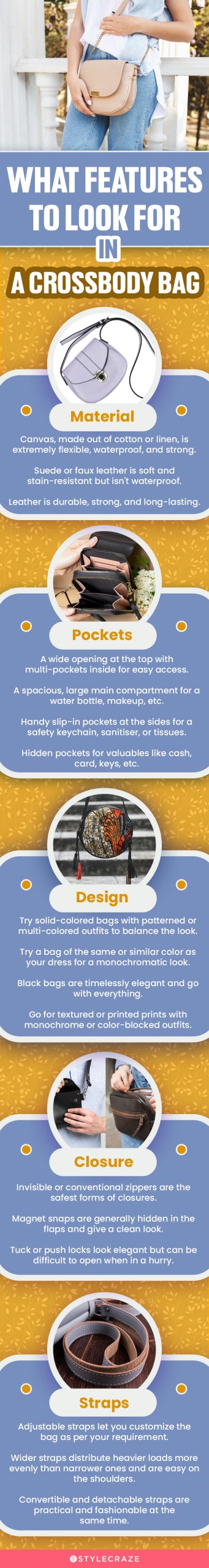 What Features To Look For In A Crossbody Bag (infographic)