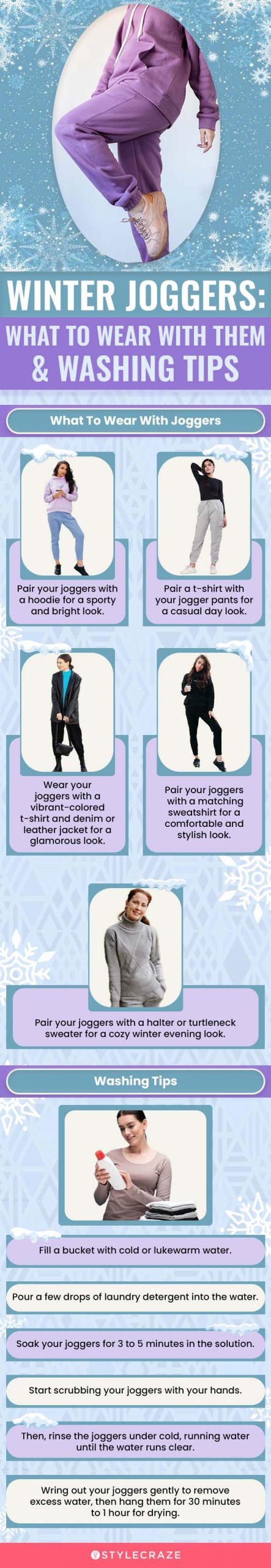 Winter Joggers: What To Wear With & Washing Tips (infographic)