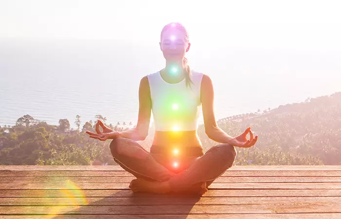 Woman doing yoga as a form of healing