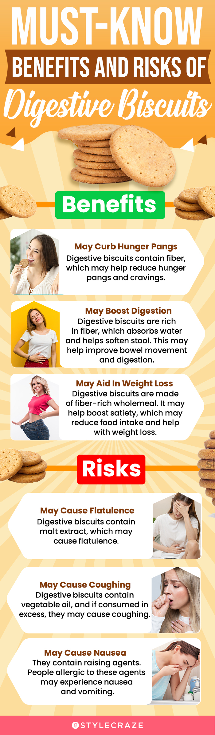 must know benefits and risks of digestive biscuits (infographic)
