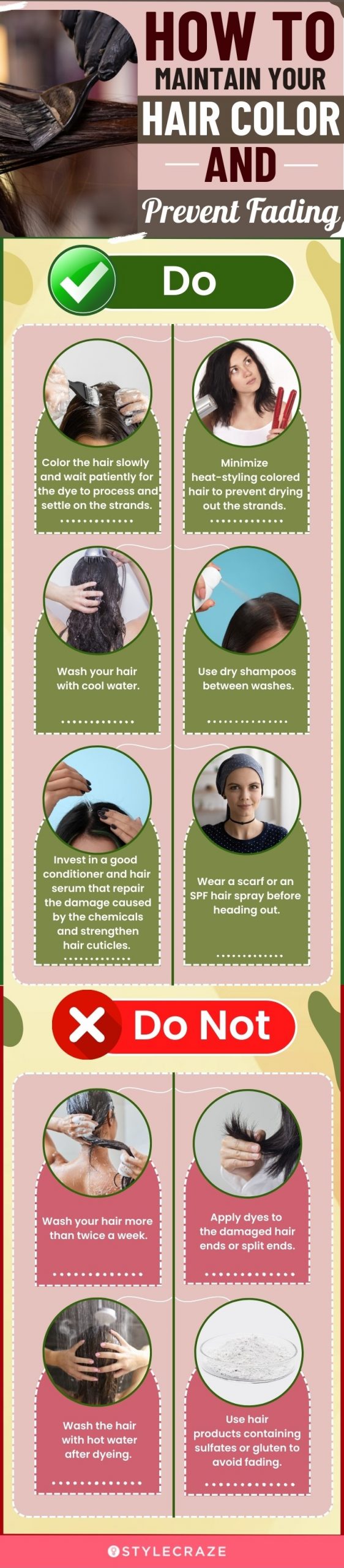 Συμβουλές για να διατηρήσετε το χρώμα των μαλλιών σας (infographic)