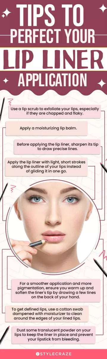Tips To Perfect Your Lip Liner Application (infographic)