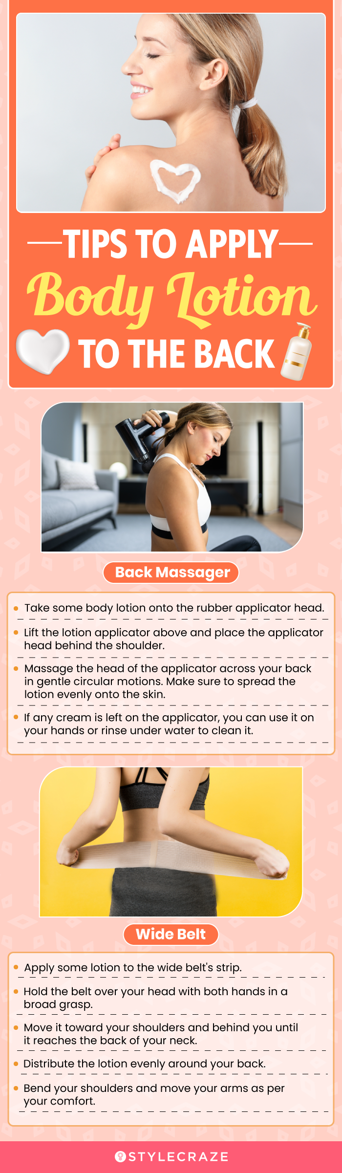 Tips To Apply Body Lotion At The Back (infographic)