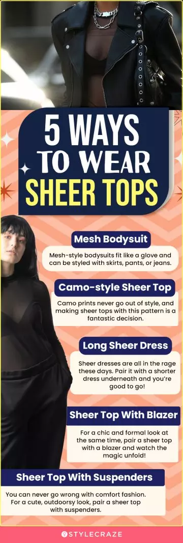 5 ways to wear sheer tops (infographic)