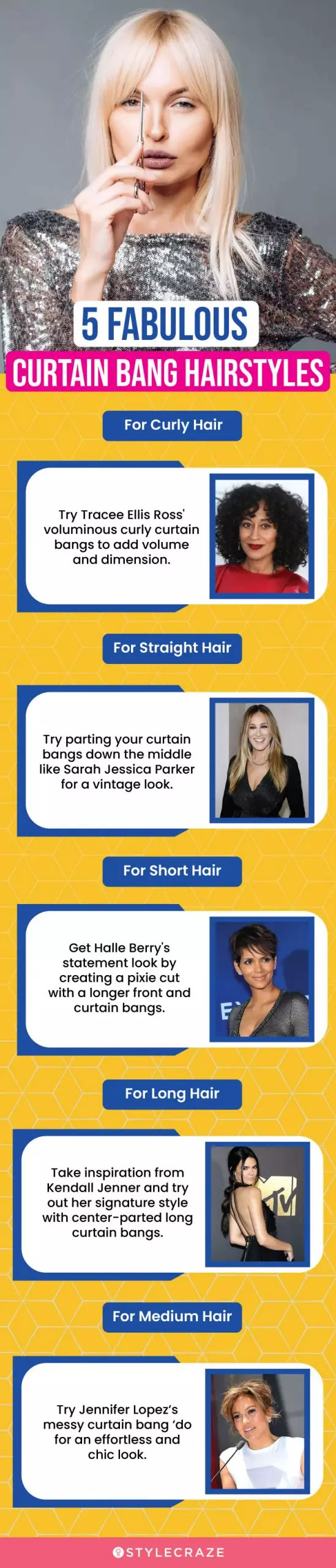 10 fabulous curtain bang hairstyles (infographic)