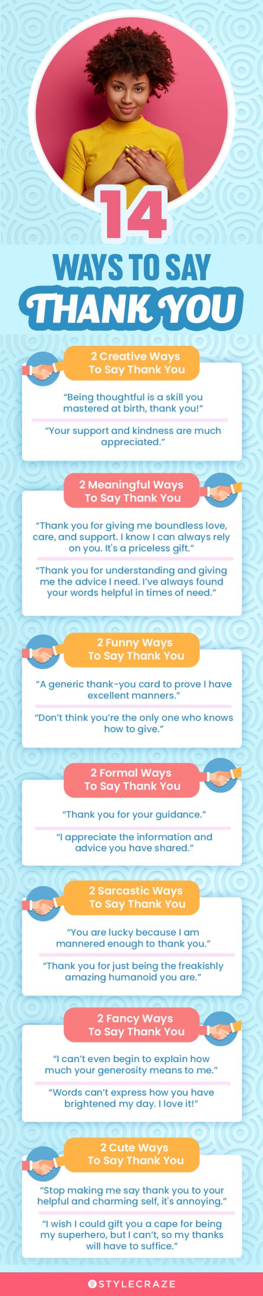 14 ways to say thank you (infographic)