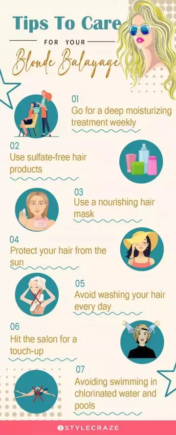  tips to care for your blonde balayage (infographic) 