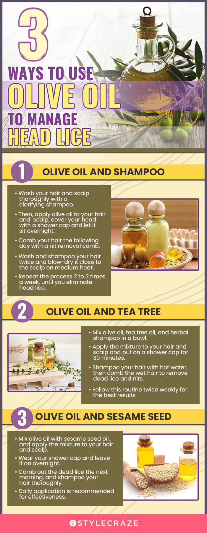 3 ways to use olive oil to manage head lice (infographic)