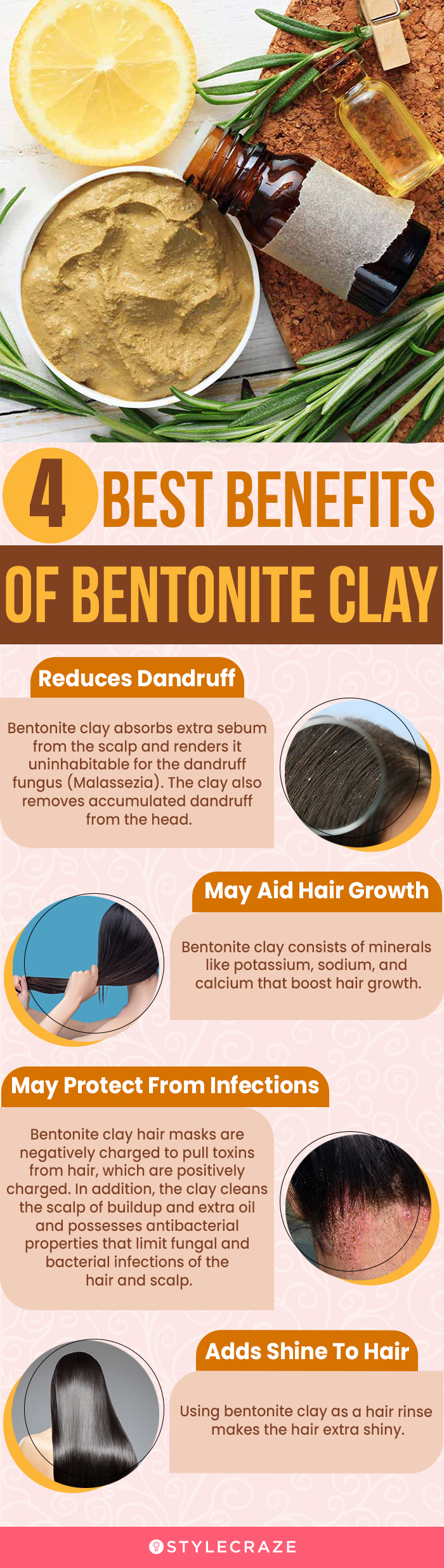 4 best benefits of bentonite clay (infographic)