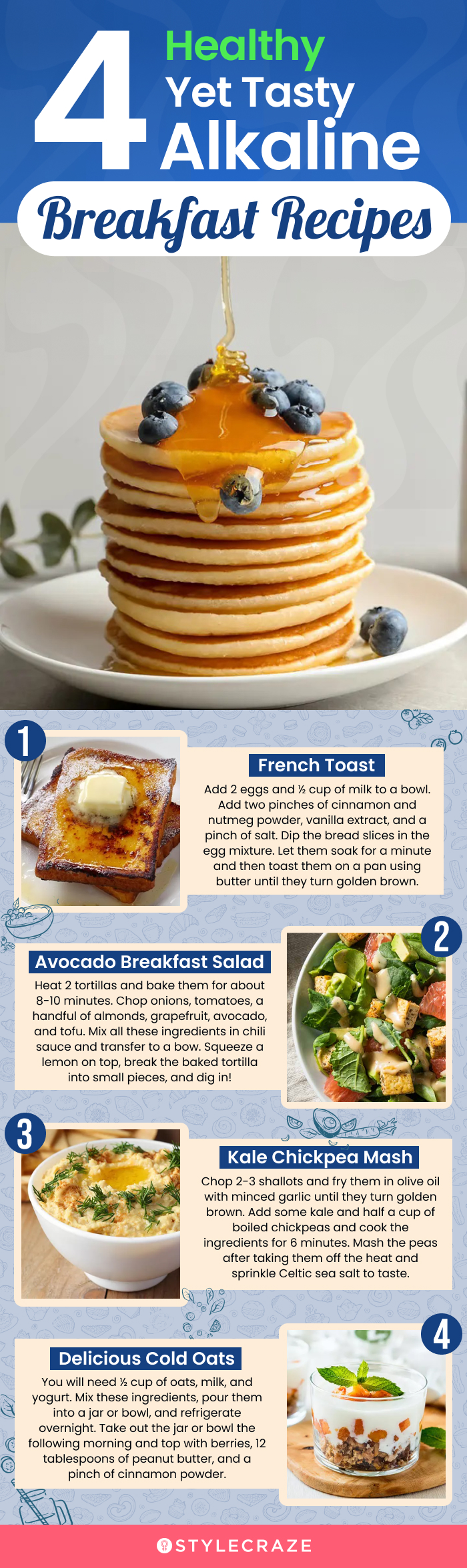 4 healthy yet tasty alkaline breakfast recipes (infographic)
