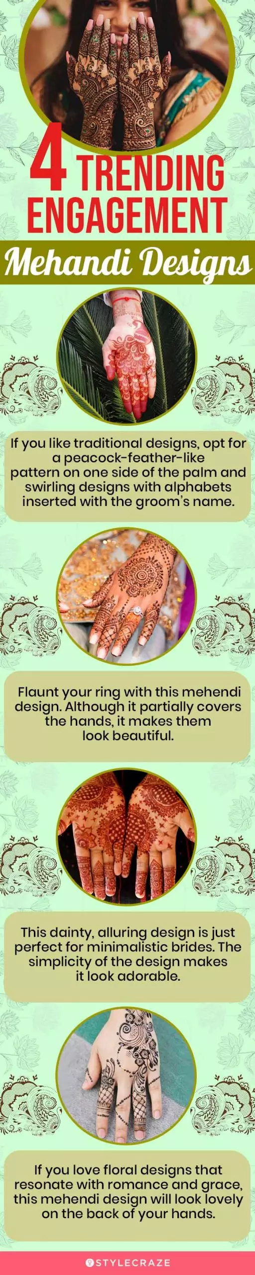 4 trending engagement mehandi designs (infographic)