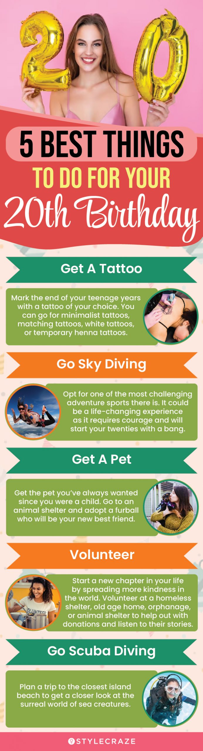5 best things to do for your 20th birthday (infographic)