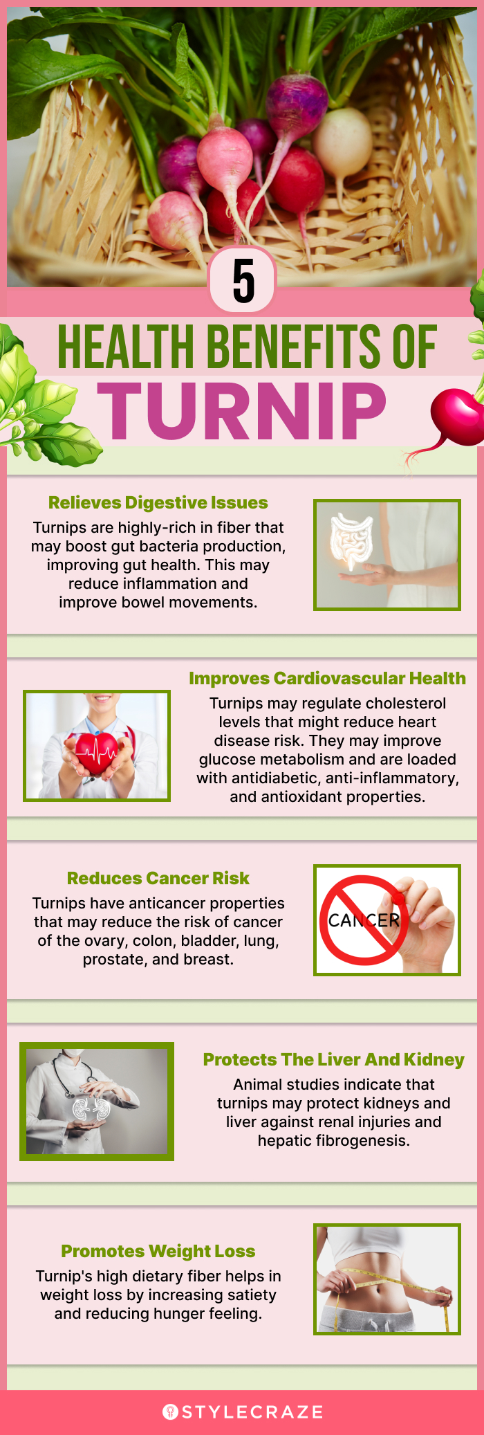 5 health benefits of turnip (infographic)