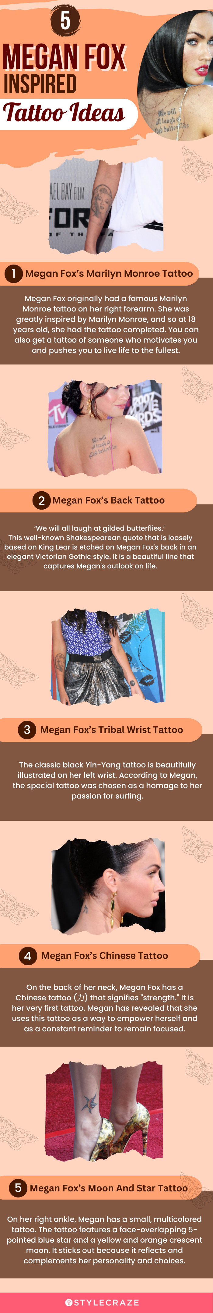 5 megan fox inspired tattoo ideas (infographic)
