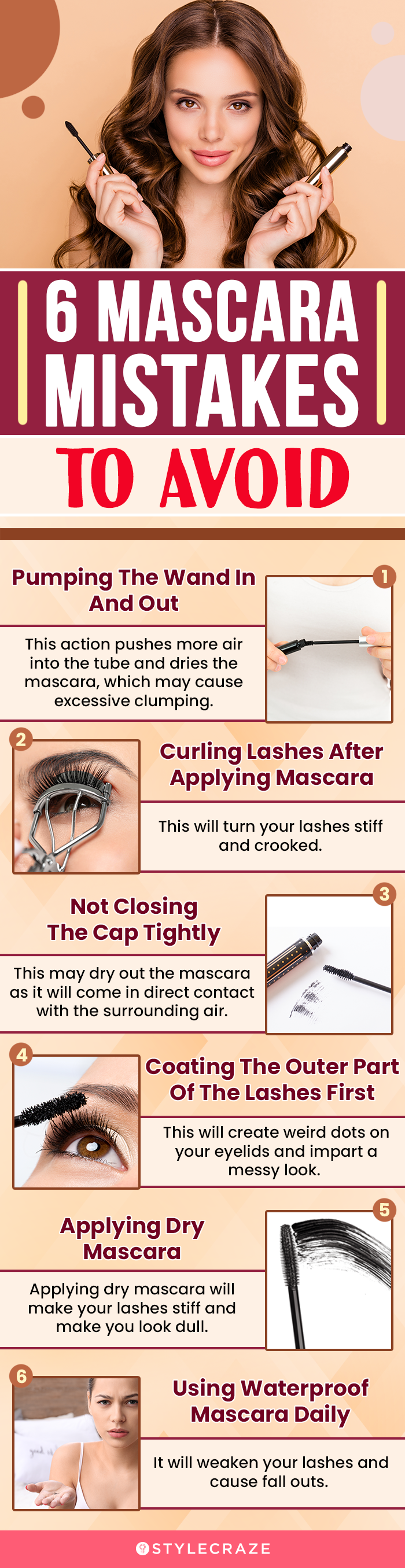 6 Mascara Mistakes To Avoid (infographic)