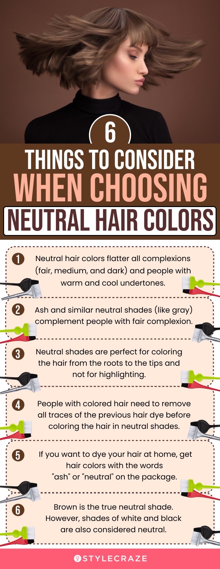 6 things to consider when choosing neutral hair colors (infographic)
