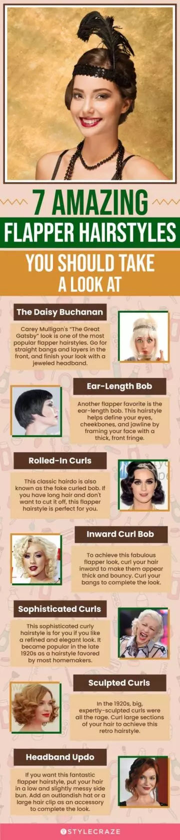 7 amazing flapper hairstyles you should take a look at (infographic)