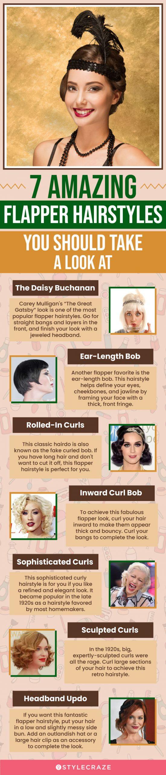 7 amazing flapper hairstyles you should take a look at (infographic)