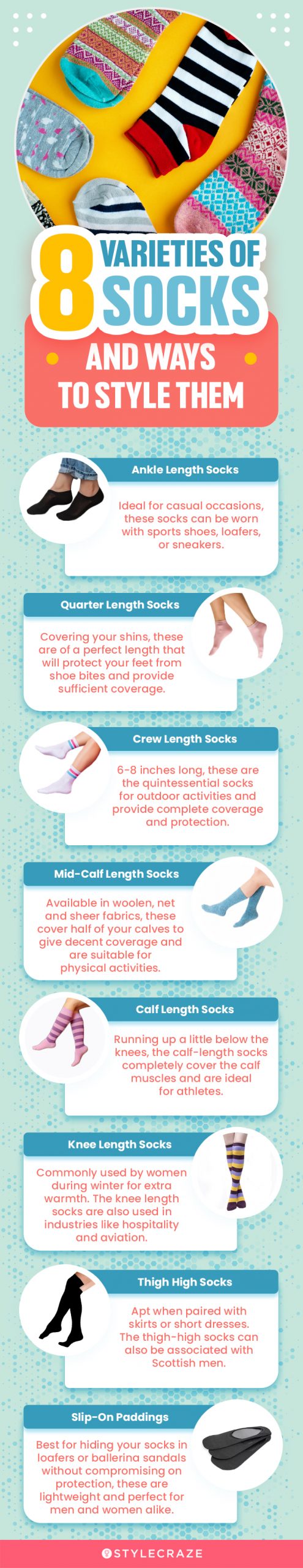 8 varieties of socks and ways to style them (infographic)