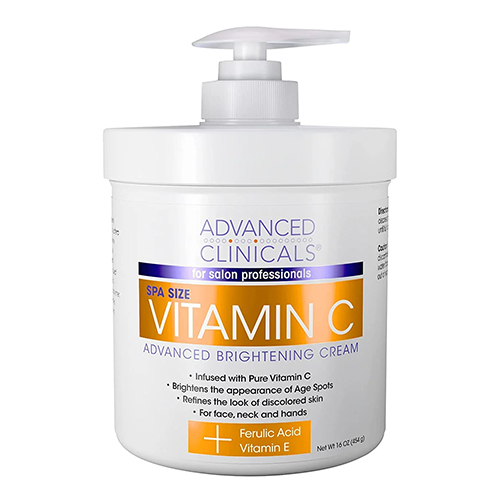 Advanced Clinicals Vitamin C Face & Body Cream Moisturizing Skin Care Lotion