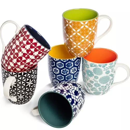 Annovero Coffee Mugs-Red, Orange, Yellow, Green, Teal, Blue, Black, Navy