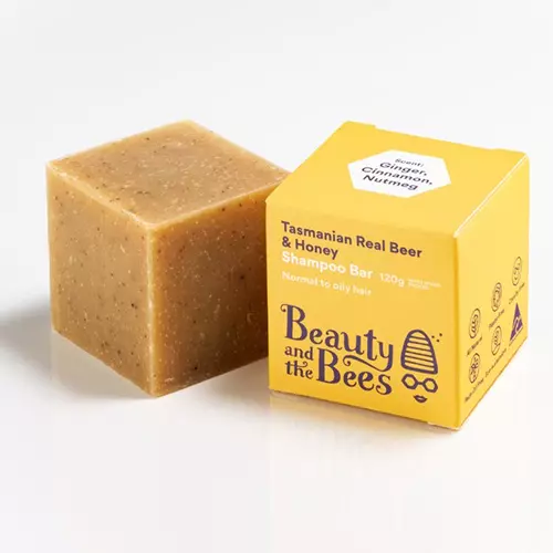 Beauty and the Bees Eco Friendly Real Beer & Honey Solid Shampoo Bar