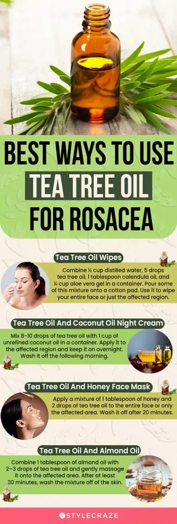 best ways to use tea tree oil for rosacea (infographic)