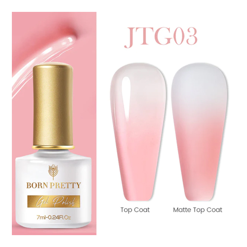 Born Pretty Jelly Pink Color Changing Gel Nail Polish