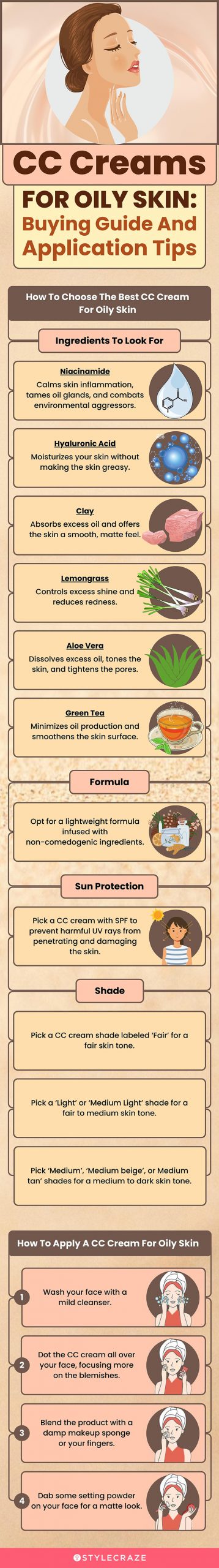 CC Cream For Oily Skin Buying Guide And Application Tips (infographic)