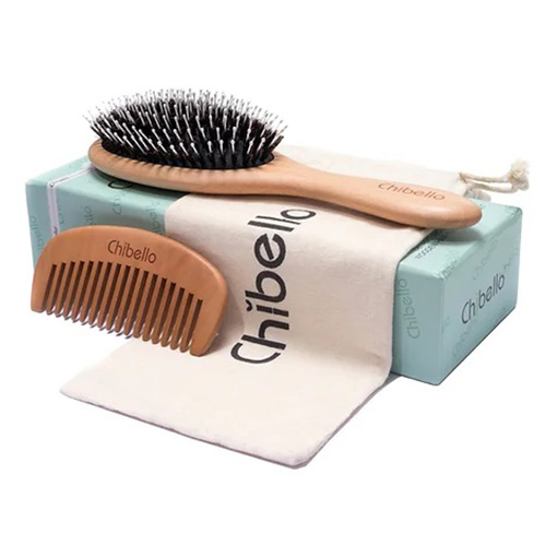 Chibello Boar Bristle Hair Brush Set