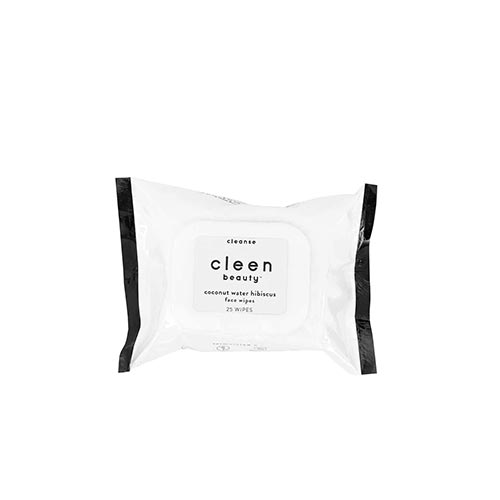 Cleen Beauty Coconut Water Hibiscus Face Wipes