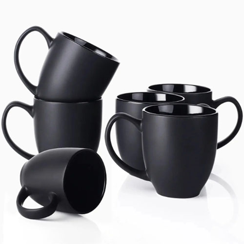 DOWAN Black Coffee Mug Set- Matte Black