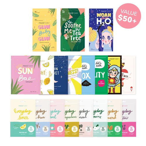 FACETORY 23 Sheet Mask Collection