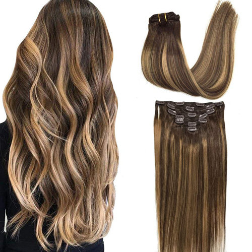 FESHFEN Curly Clip-in Hair Extensions